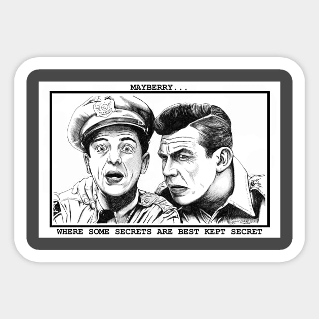 SECRETS OF MAYBERRY Sticker by VanceCapleyArt1972